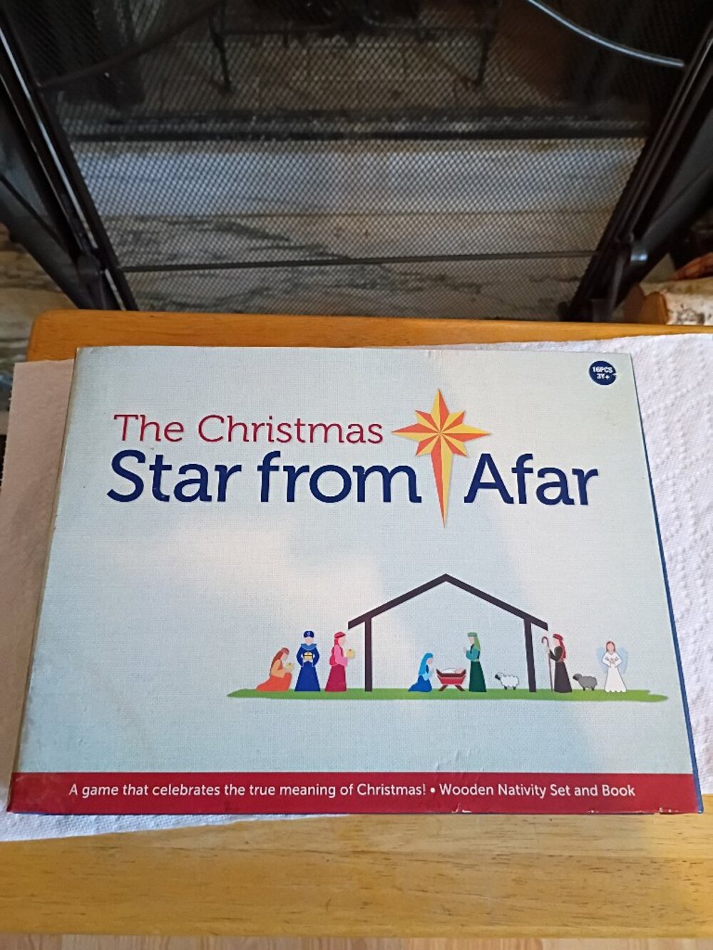 The Christmas Star From Afar Wooden Nativity Set & Hardcover Book Second Edition